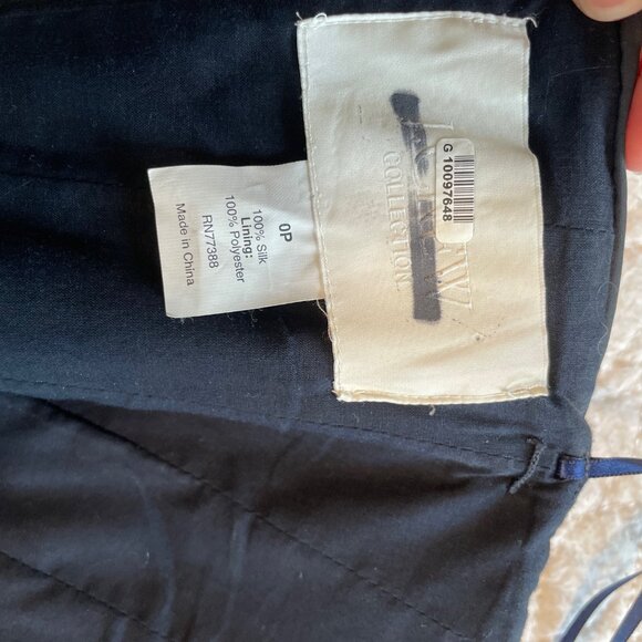 J. Crew Strapless Silk Chiffon Maxi Gown Dress Size 0 Navy Blue - Picture 4 of 4